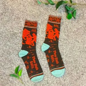 Thou Hath Balls Socks Brown Orange Socks Men's Women's Unisex Blue Q Funny Greek
